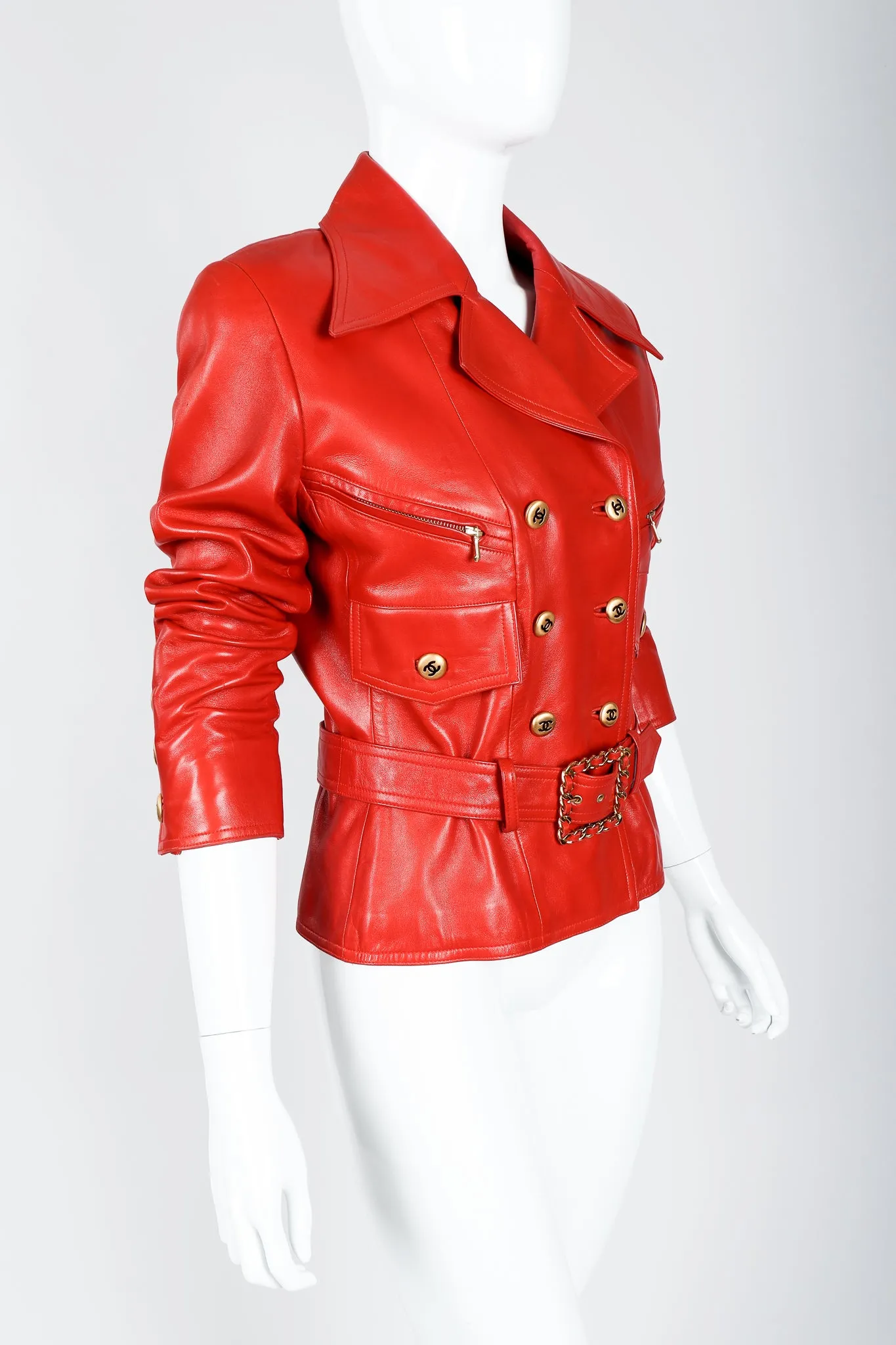 Belted Leather Jacket