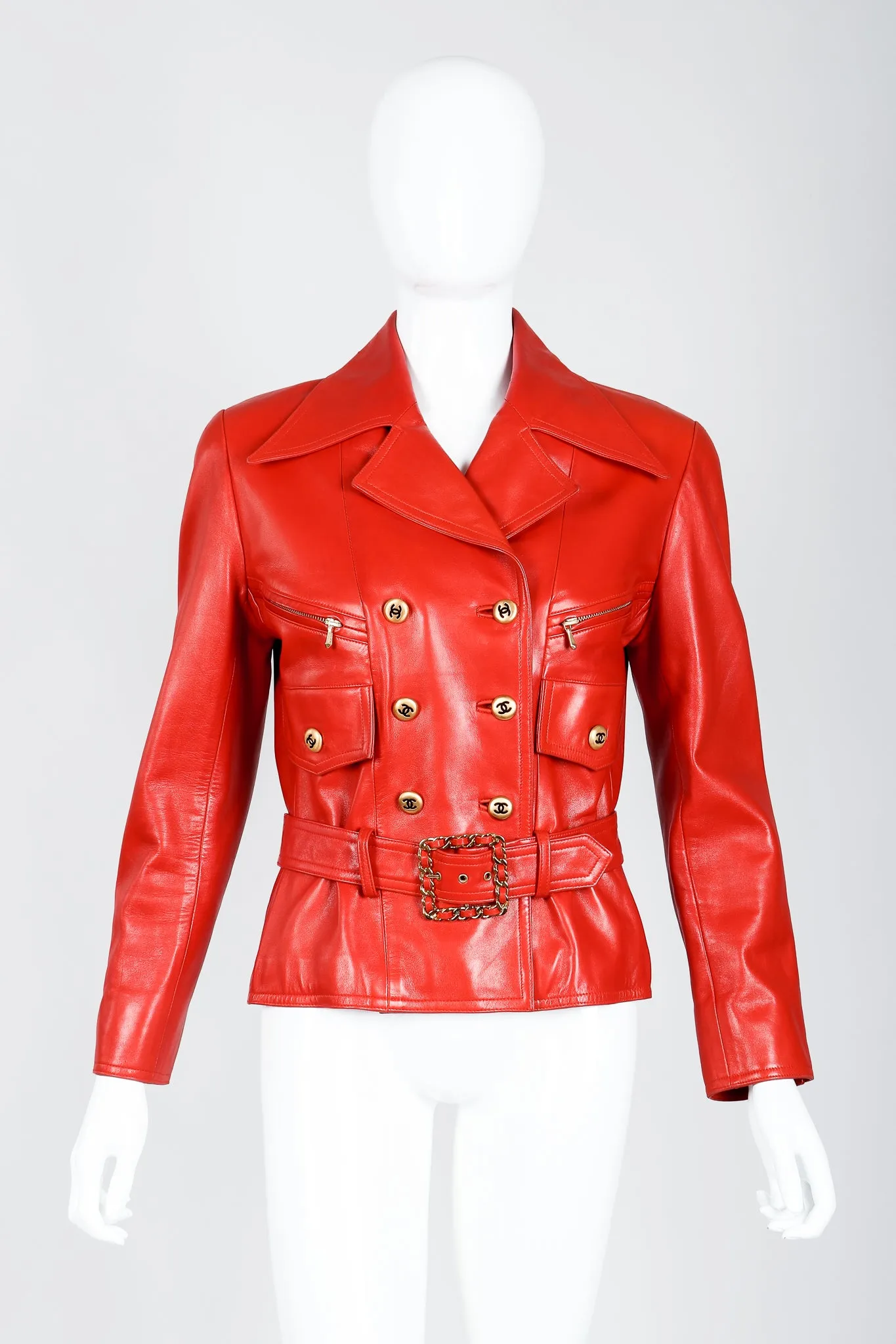 Belted Leather Jacket