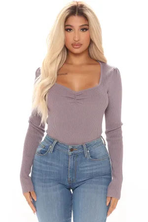 Best Of The Bunch Ribbed Sweater - Purple