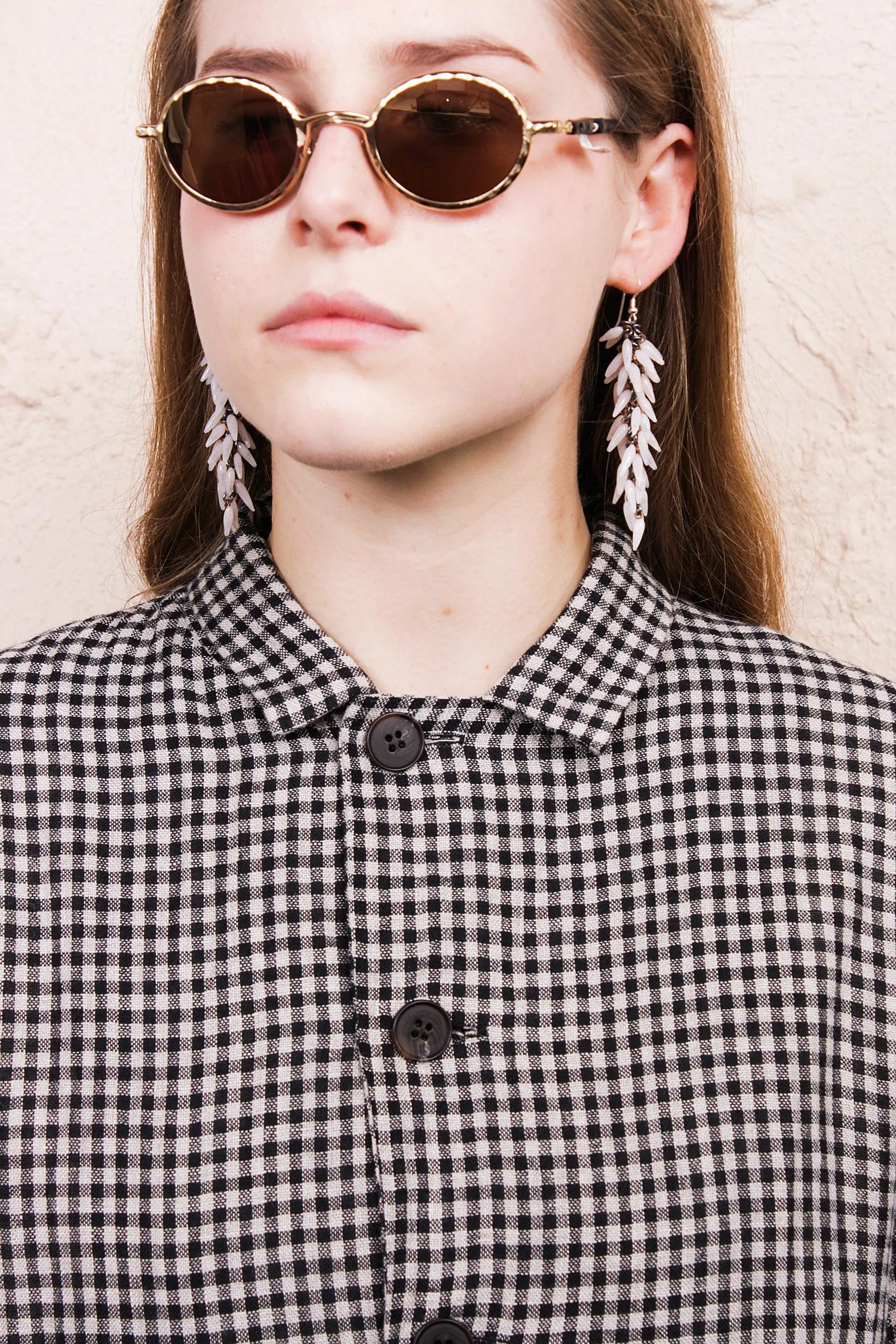 Black Boil Washer Gingham Jacket
