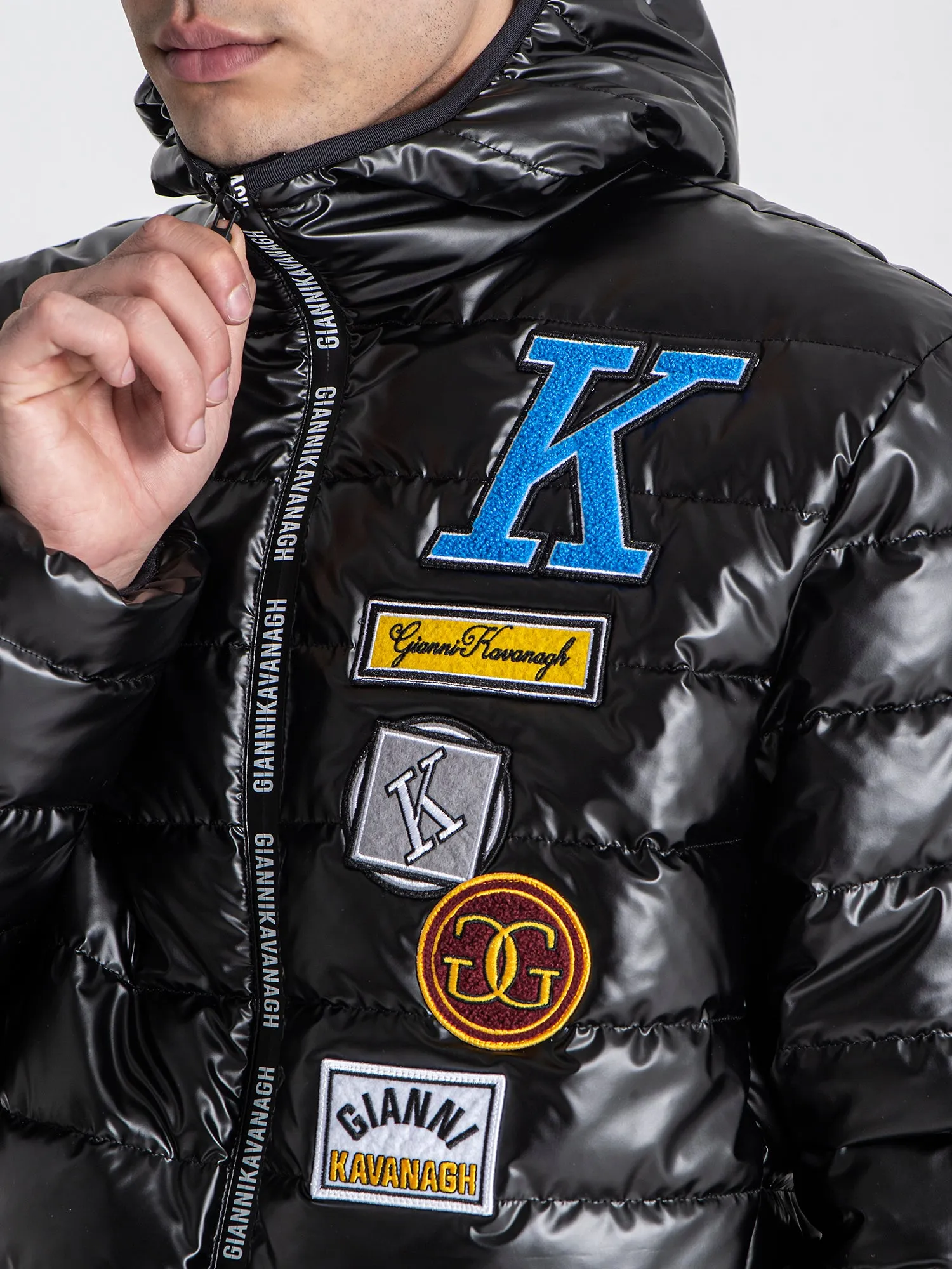 Black Collage Hoodie Jacket