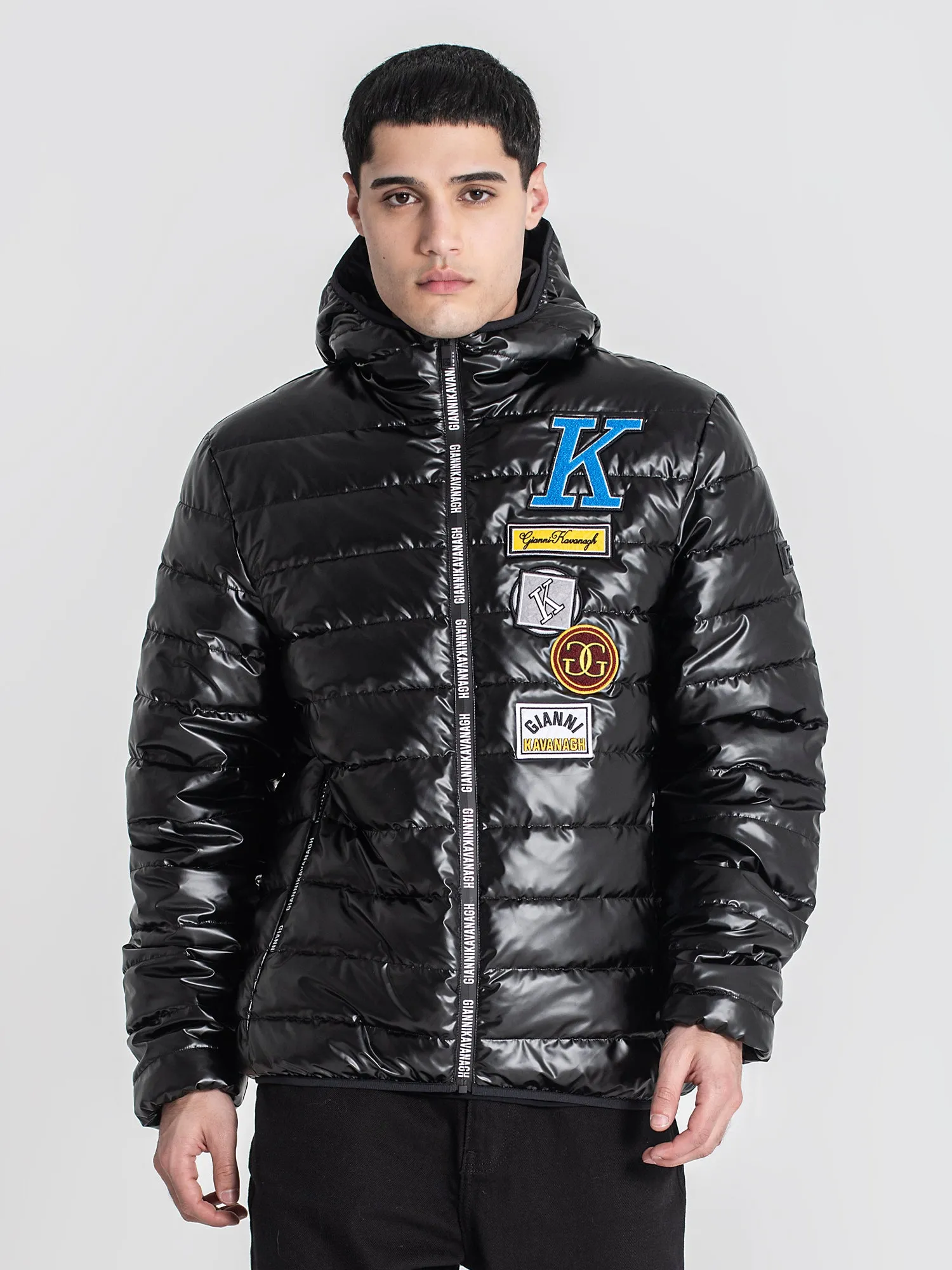 Black Collage Hoodie Jacket