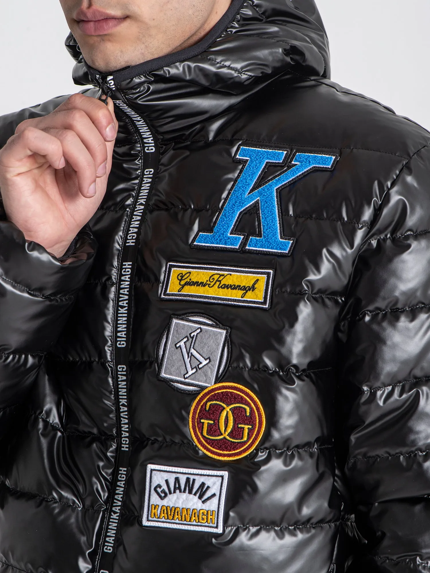 Black Collage Hoodie Jacket
