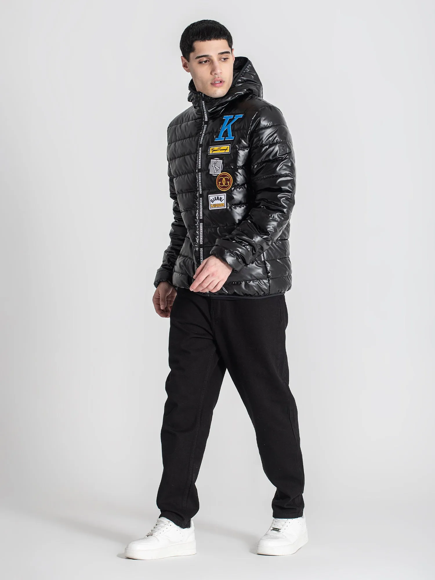 Black Collage Hoodie Jacket
