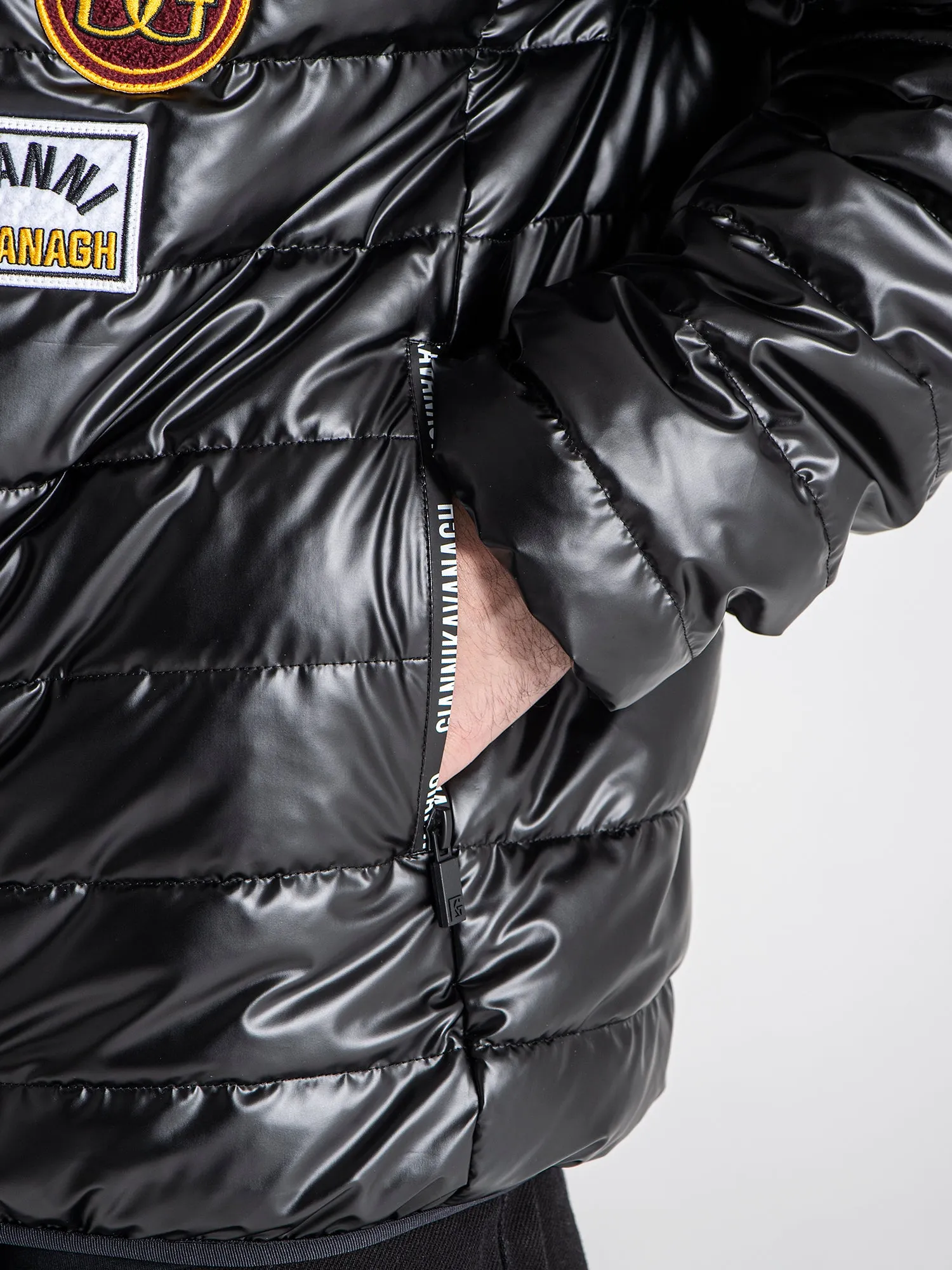 Black Collage Hoodie Jacket