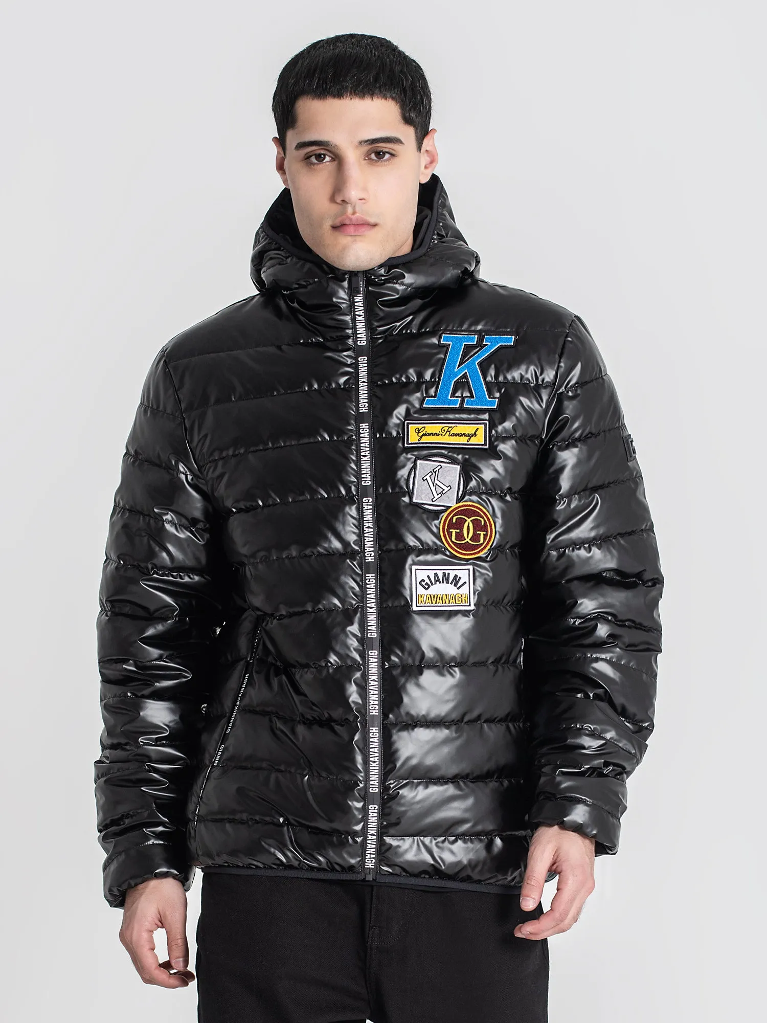 Black Collage Hoodie Jacket