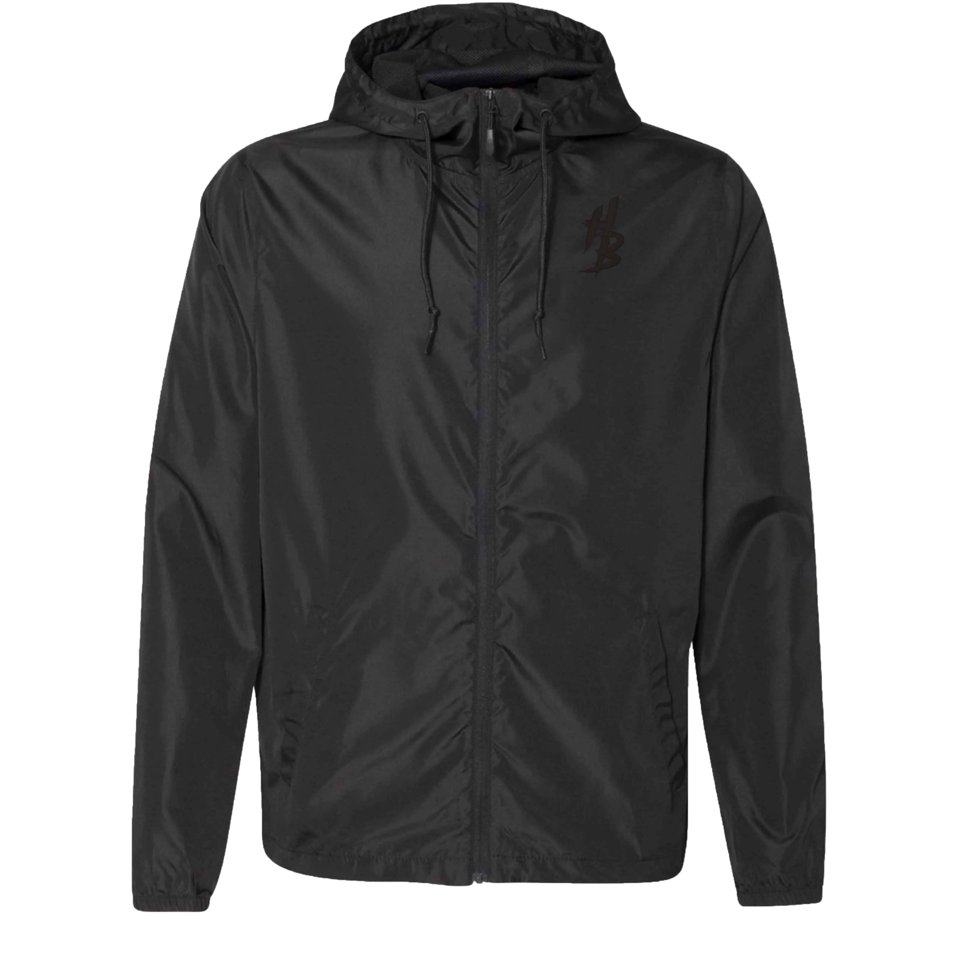 Black Lightweight Windbreaker
