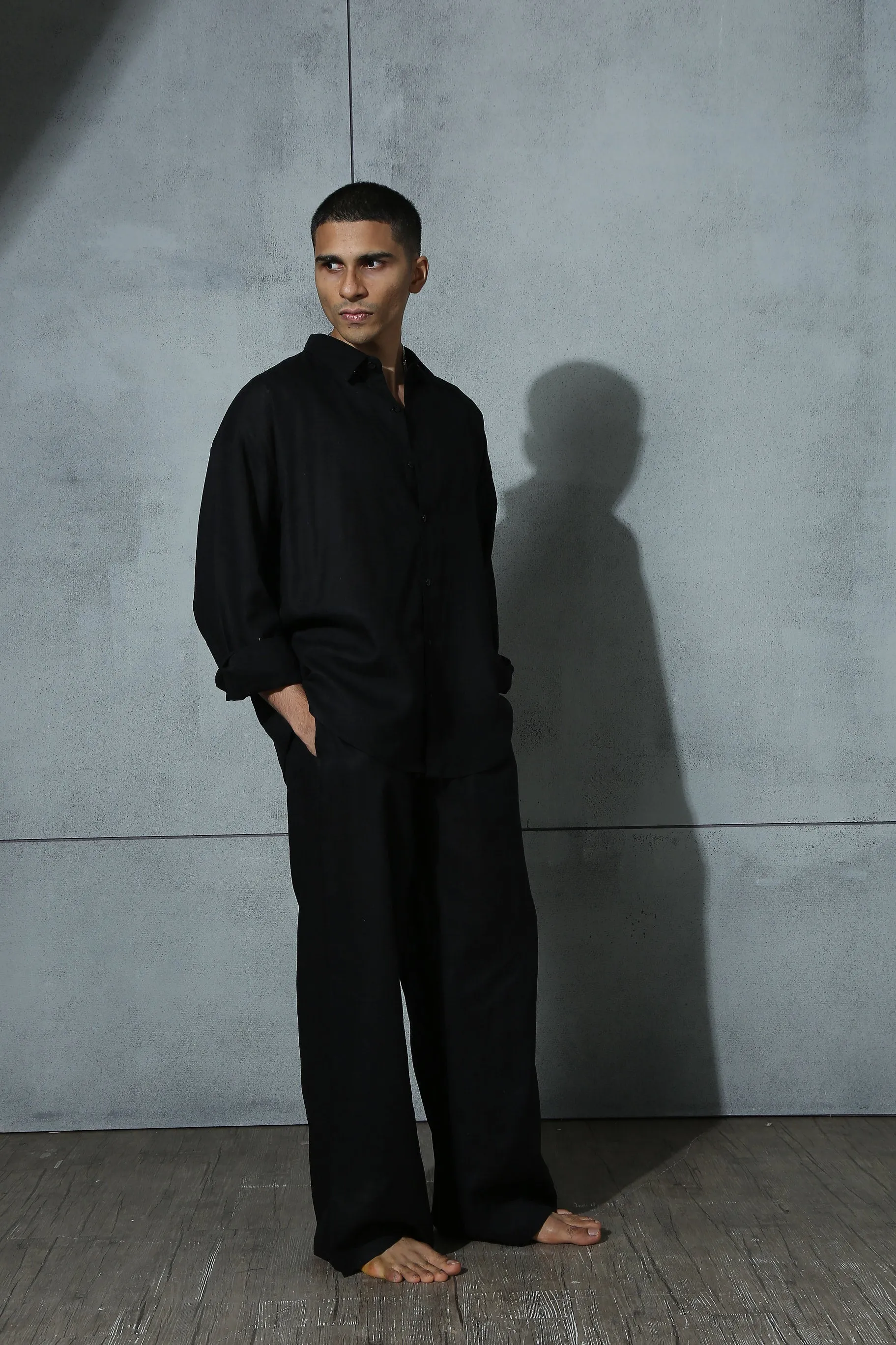 Black Linen Co-Ord Set