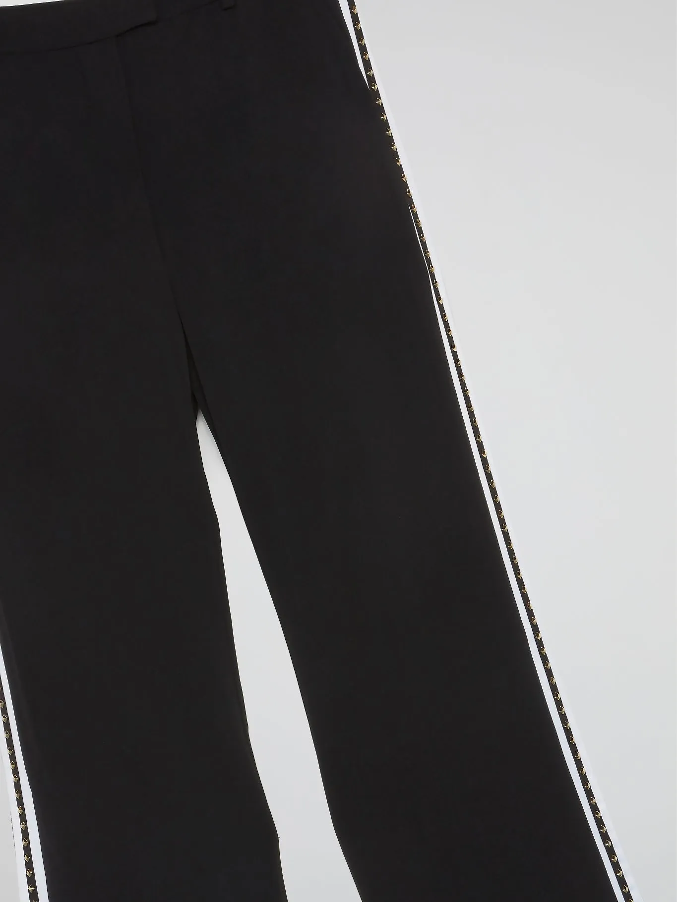 Black SIde Studded Bootcut Pants