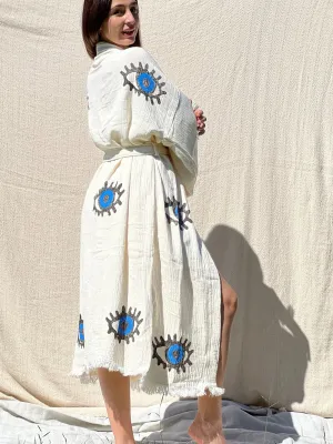 Blue Eye Kimono Robe