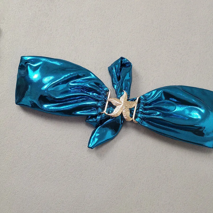 Blue Glossy MerBae two piece swimsuit