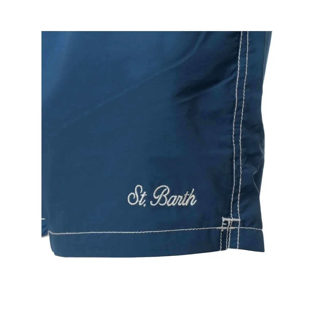 Blue Polyester Swimwear