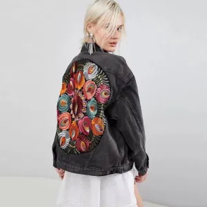 Bohemian denim jacket - Julia