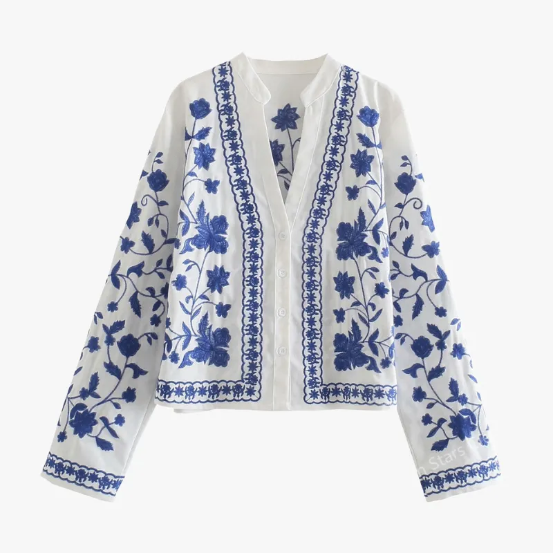 Bohemian Embroidered Outerwear Jacket