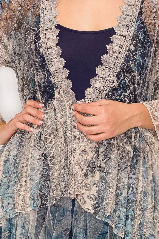 Bohemian Lace Cardigan Duster