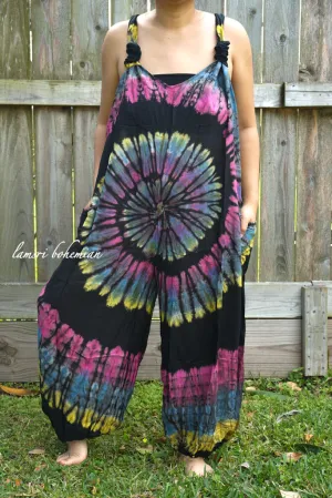 Bohemian Wanderer Hippie Racerback Dungarees Jumpsuit Romper