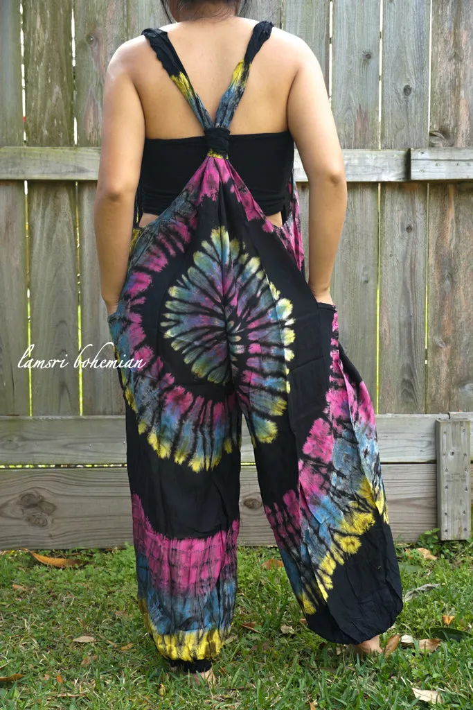 Bohemian Wanderer Hippie Racerback Dungarees Jumpsuit Romper