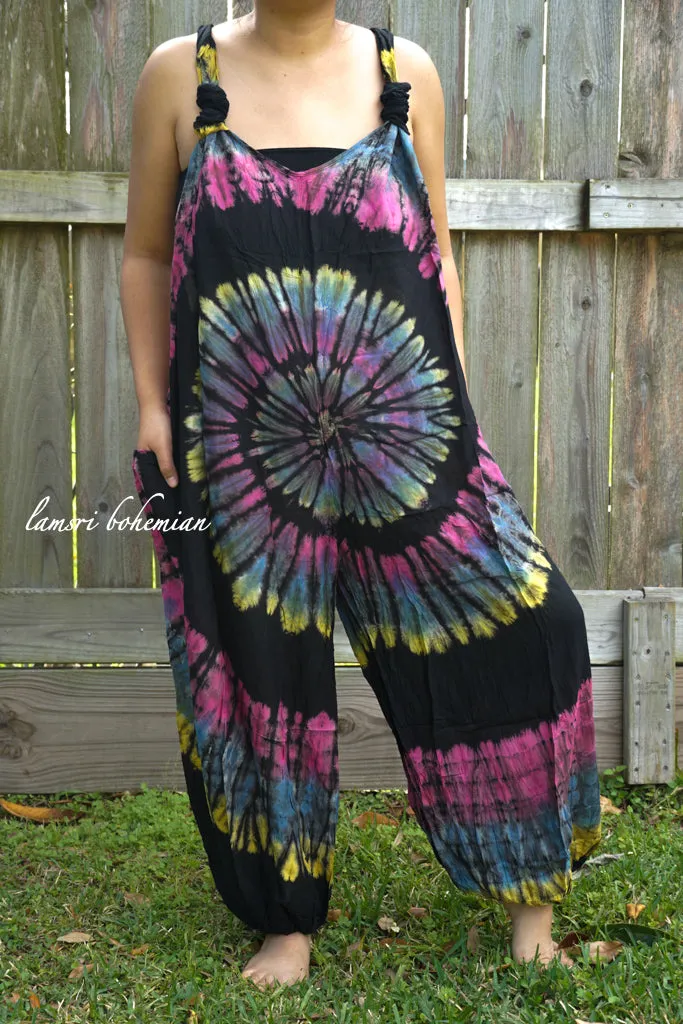 Bohemian Wanderer Hippie Racerback Dungarees Jumpsuit Romper
