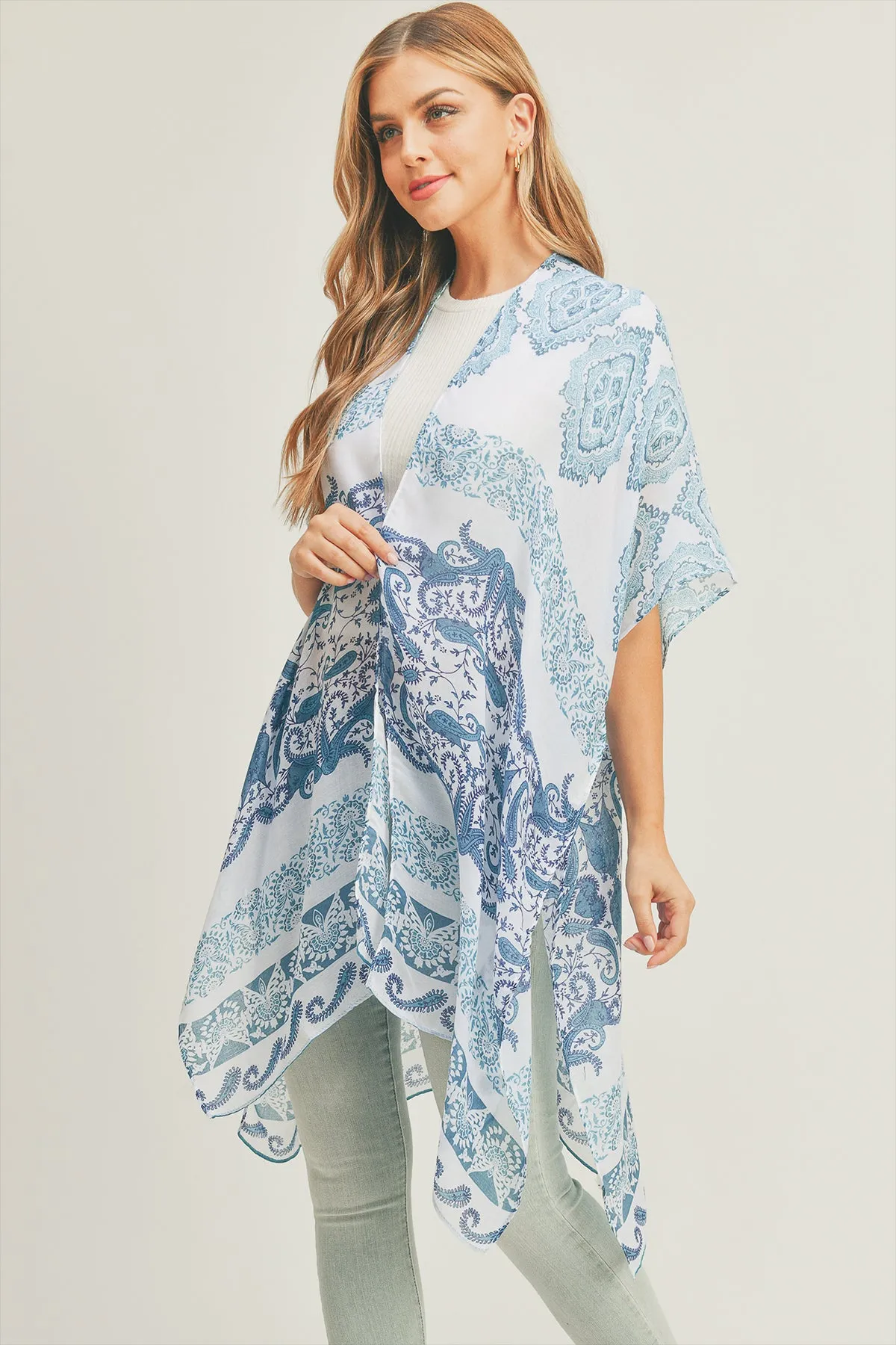 BOHO AND PAISLEY PRINT KIMONO