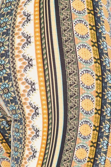BOHO PRINT BELL BOTTOM PANTS