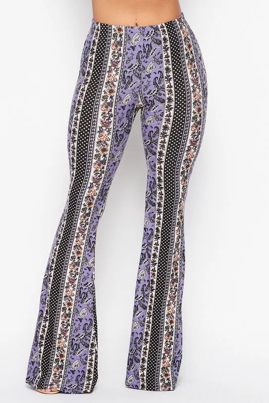Boho Printed Bell Bottom Pants