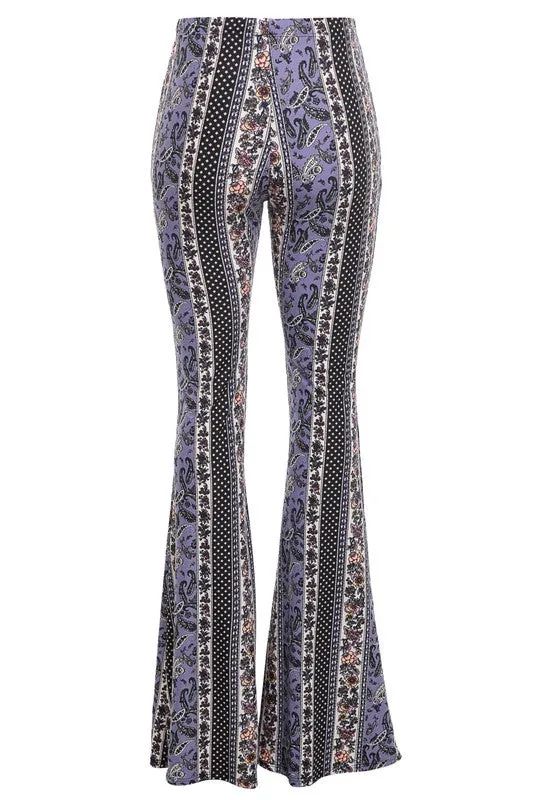 Boho Printed Bell Bottom Pants