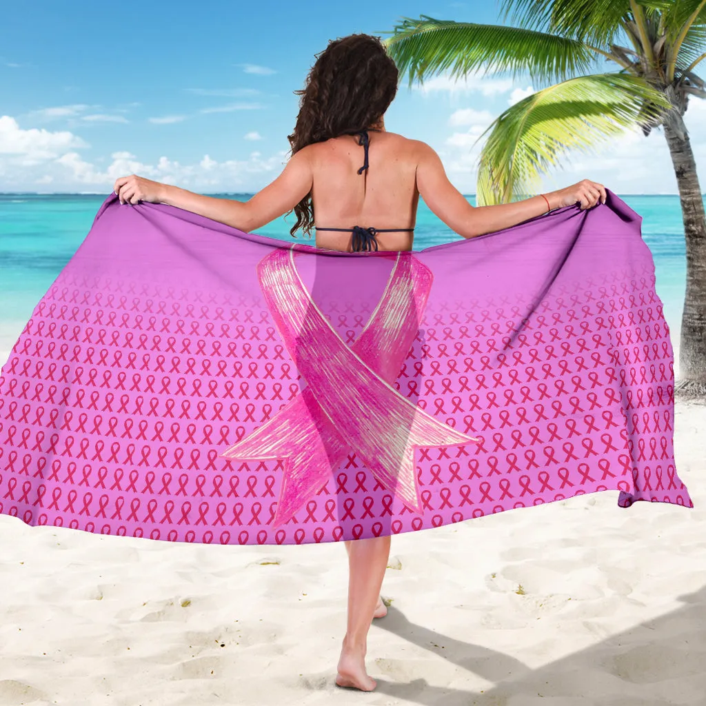 Bold Pink Ribbon Sarong