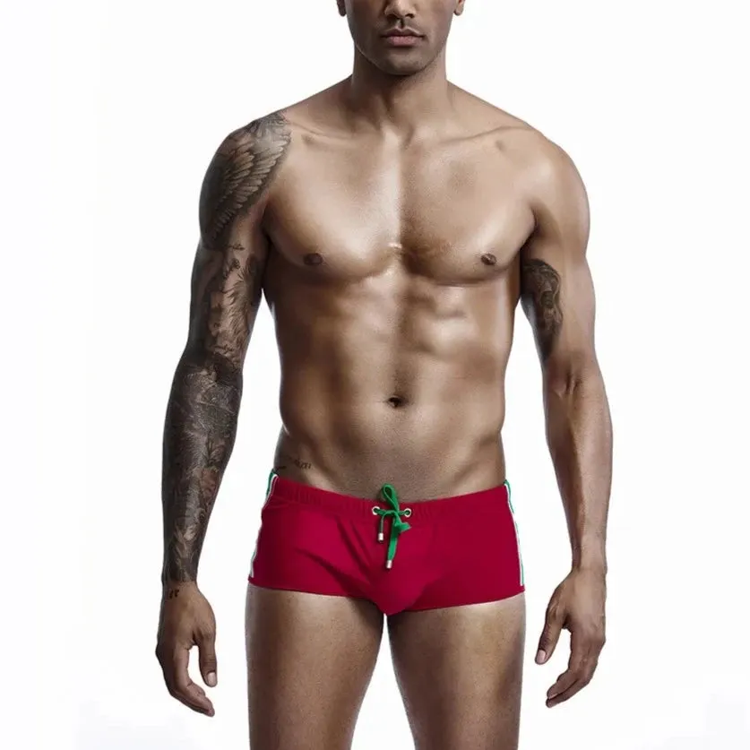 Bold Stripe Swim Trunks