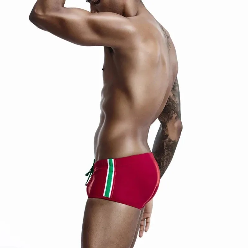 Bold Stripe Swim Trunks