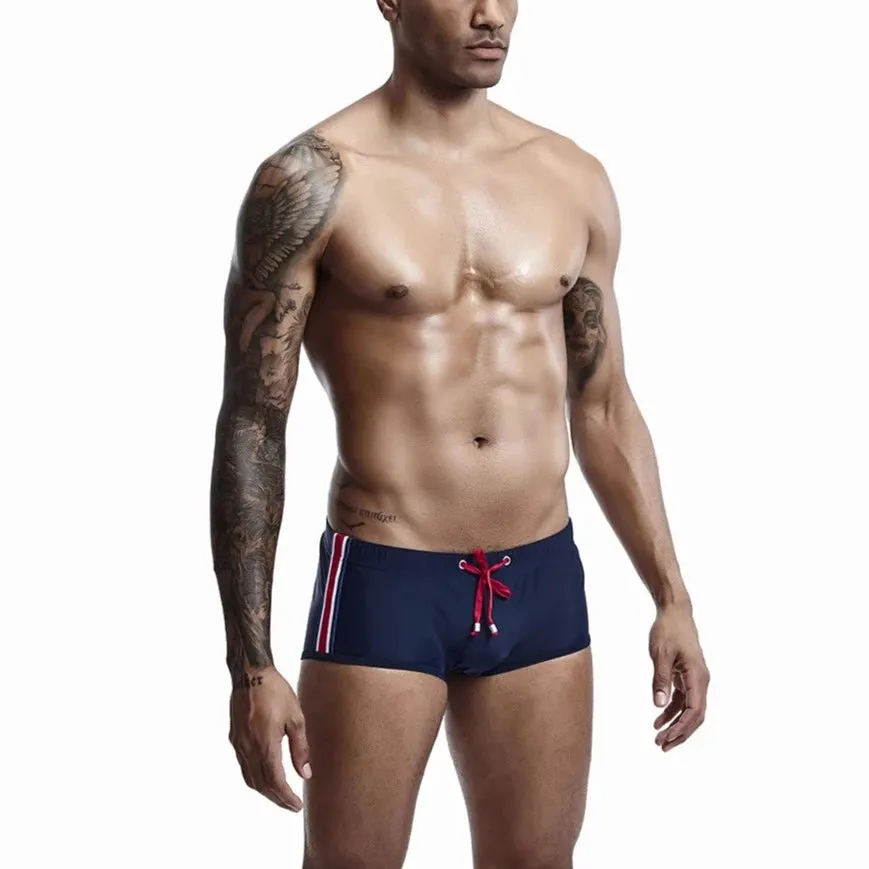 Bold Stripe Swim Trunks