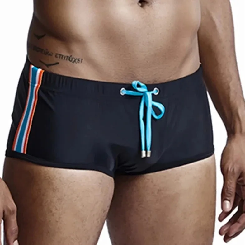 Bold Stripe Swim Trunks