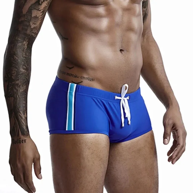 Bold Stripe Swim Trunks