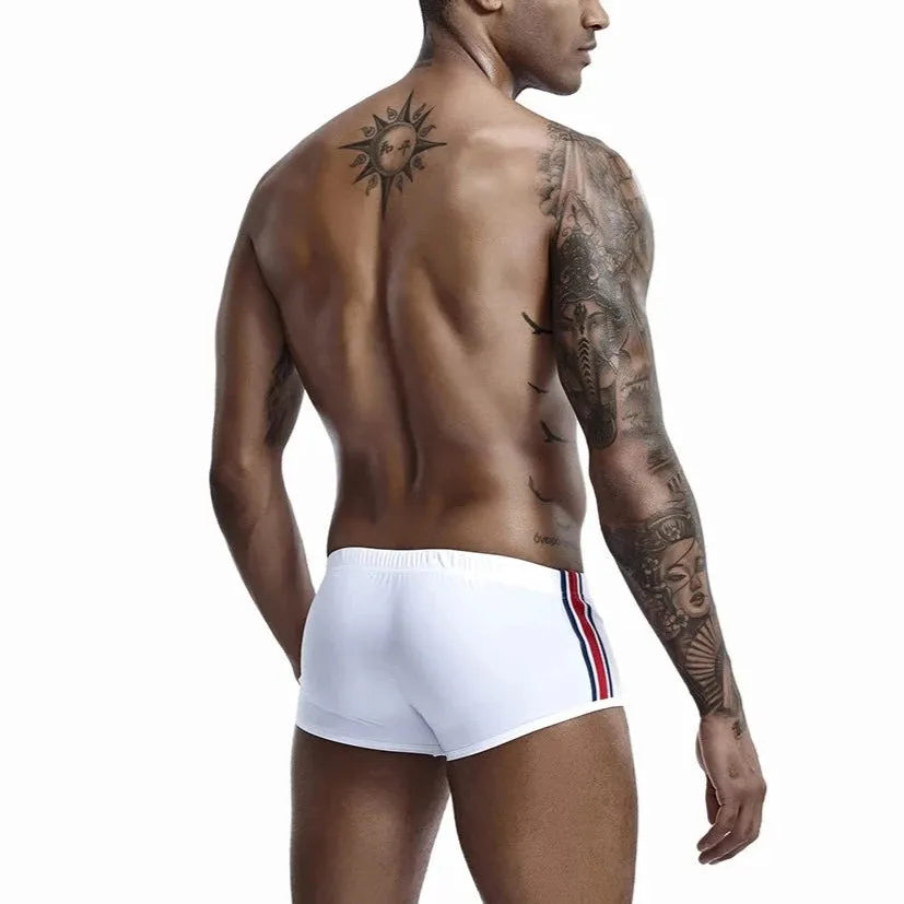 Bold Stripe Swim Trunks