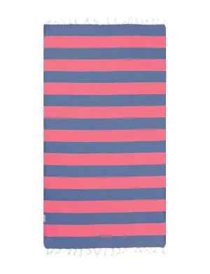 Bold Towels - Raspberry/Navy