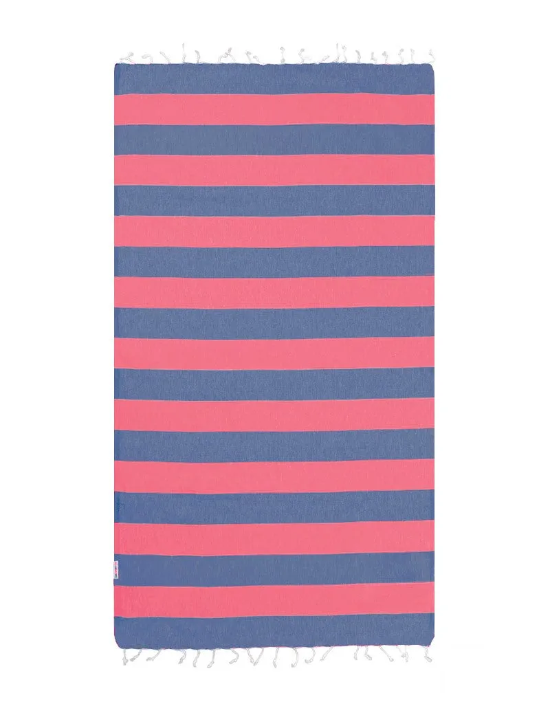 Bold Towels - Raspberry/Navy