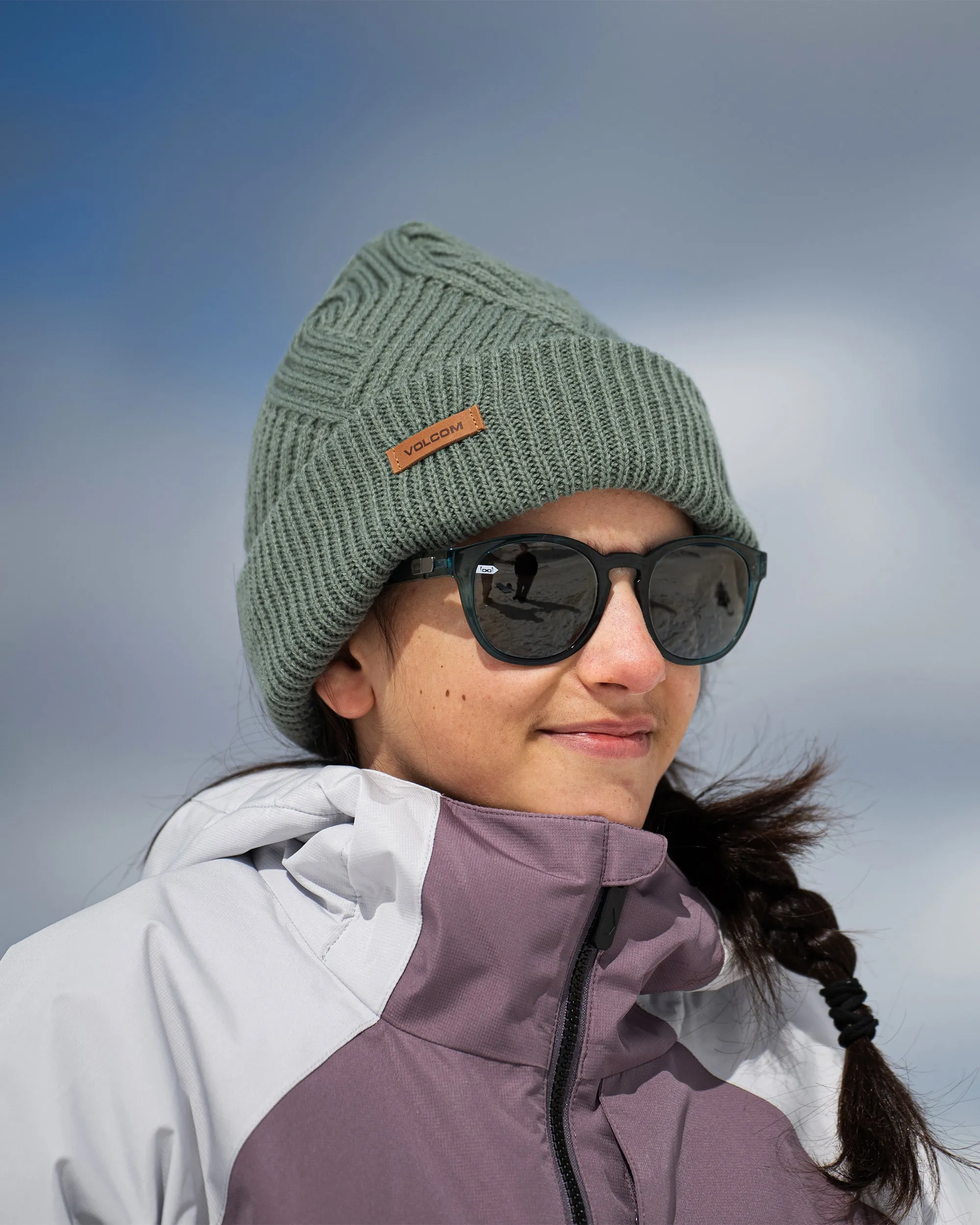 Bonnet Stone Knit - Lichen Green