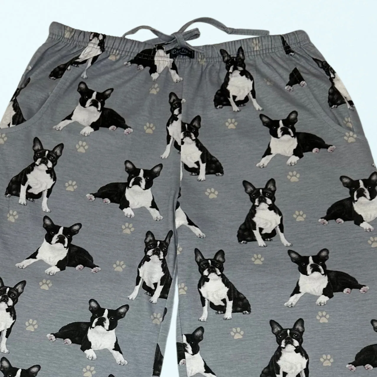 Boston Terrier Pajama Bottoms - Unisex Cotton Blend PJs