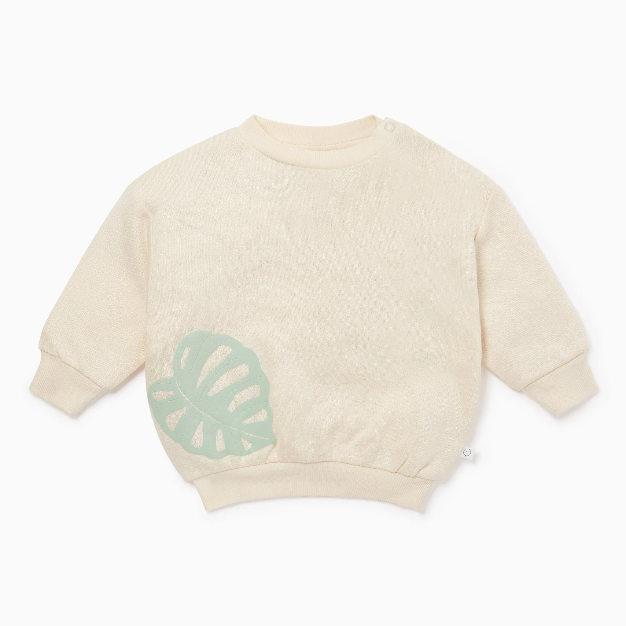 Botanical Oversized Sweatshirt & Ribbed Leggings Outfit