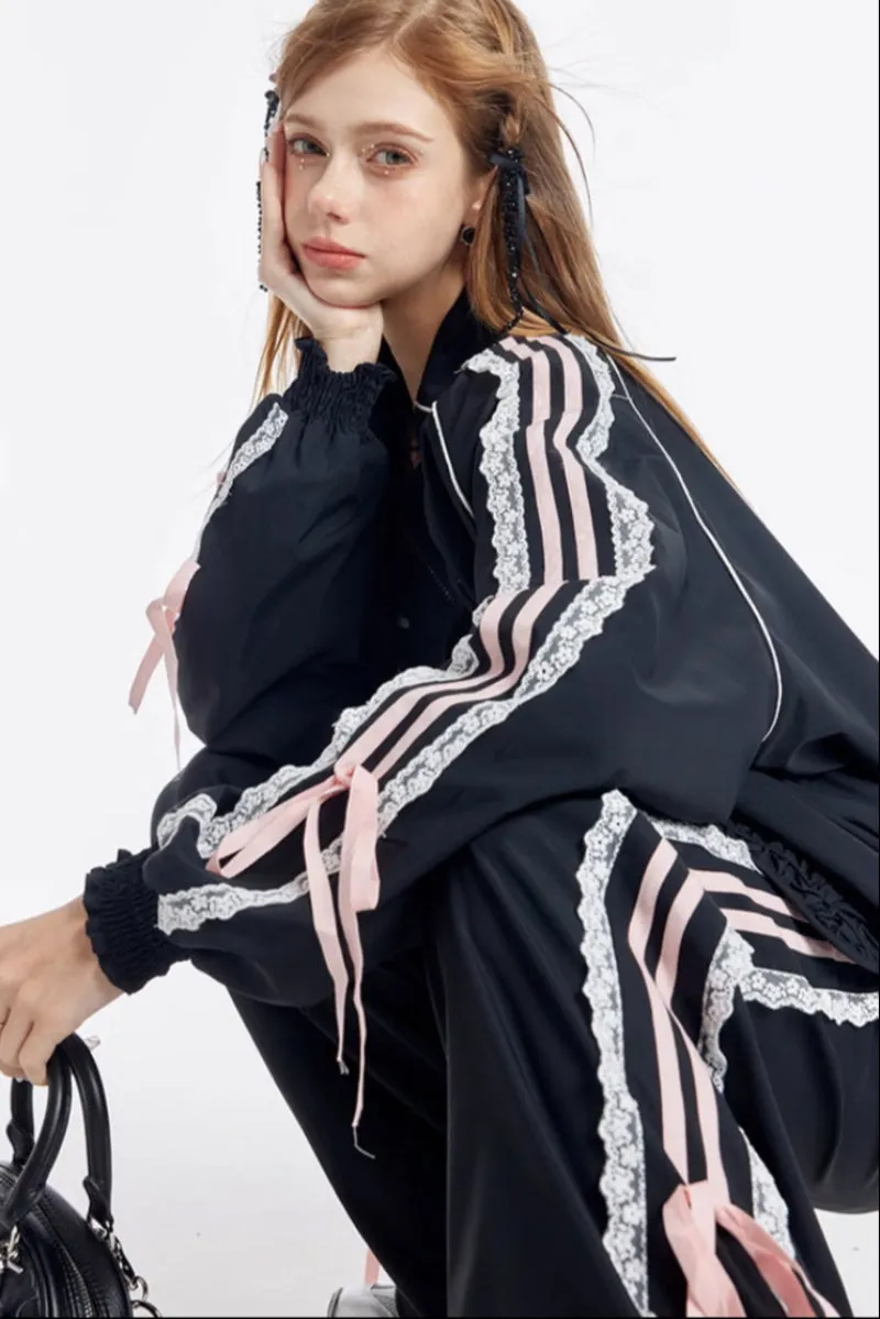 Bow Lace Active Jacket / Trousers
