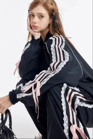 Bow Lace Active Jacket / Trousers