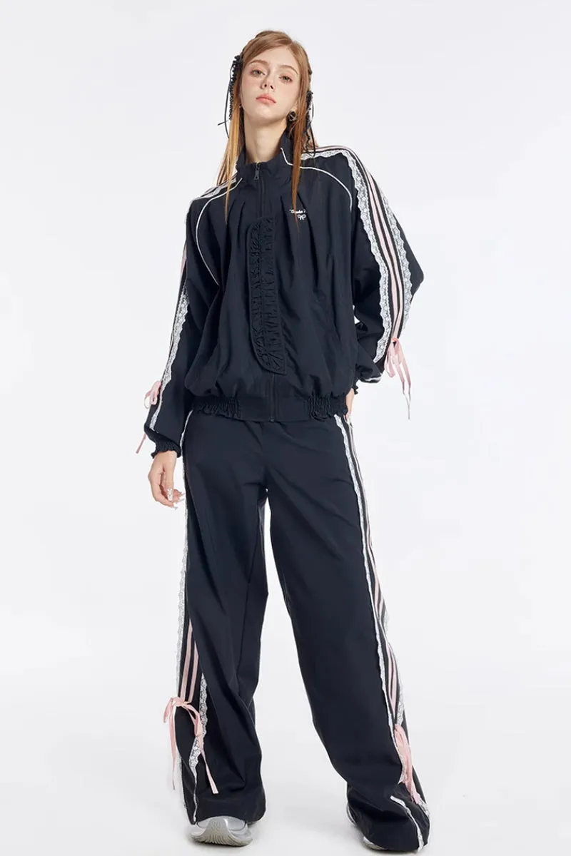 Bow Lace Active Jacket / Trousers