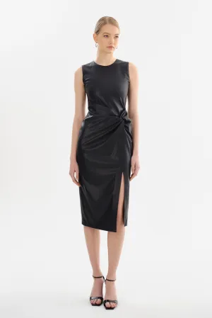 BRETT | Faux Leather Dress