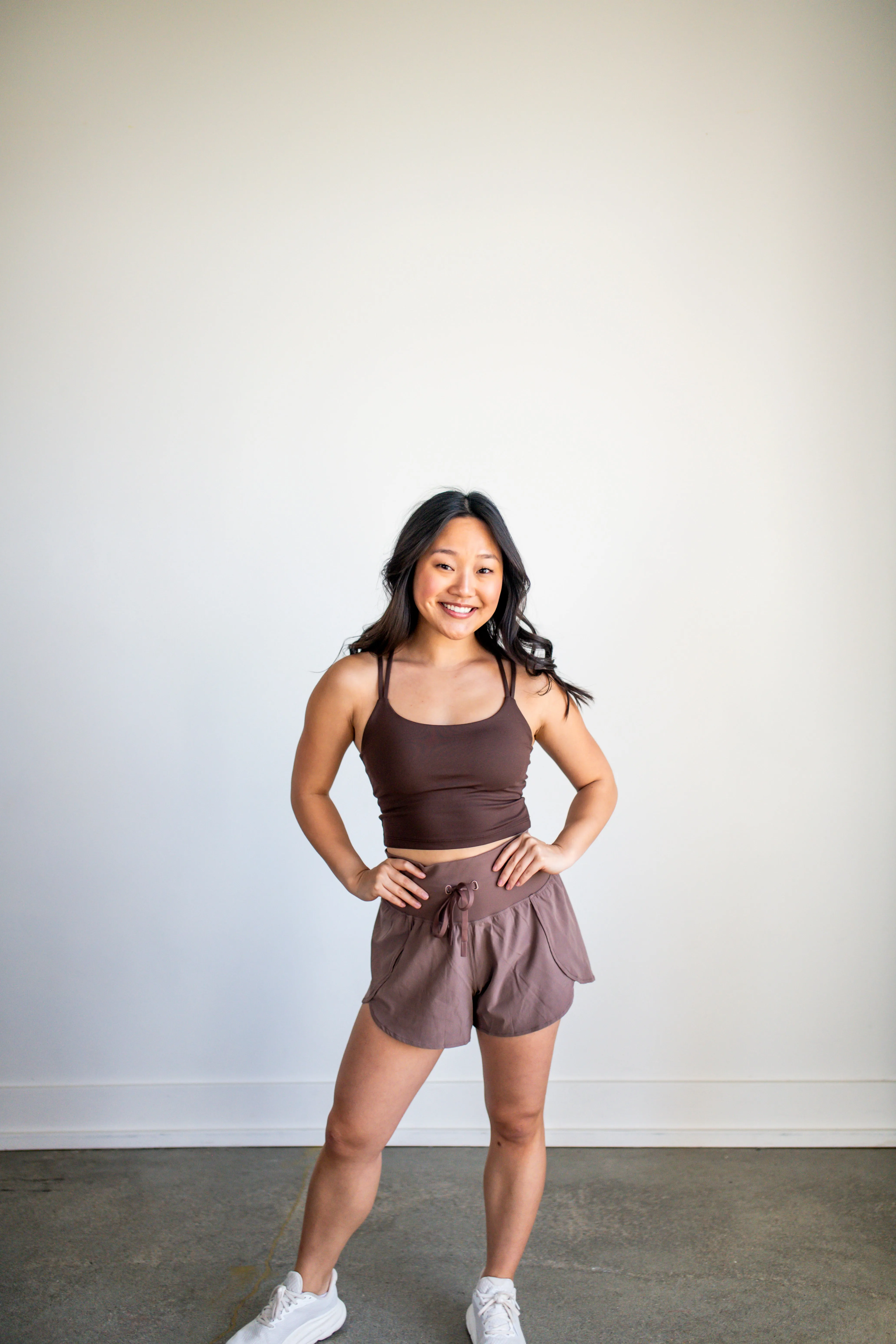 Brown Venice Cloud Criss-Cross Sports Bra