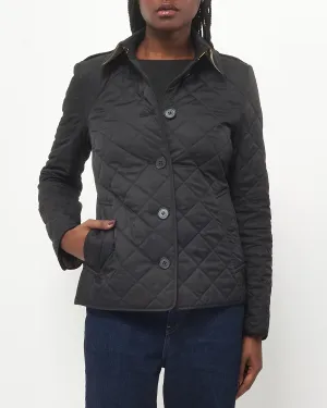 Burberry Black Quilted Padded Nylon Jacket - M