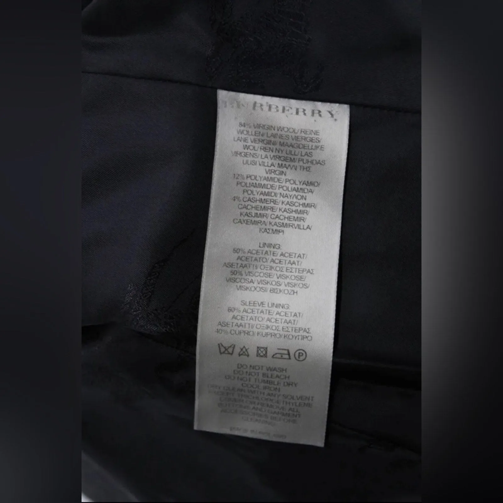 Burberry Women's London Double-Breasted Collared Coat Gray Wool Cashmere Size 6
