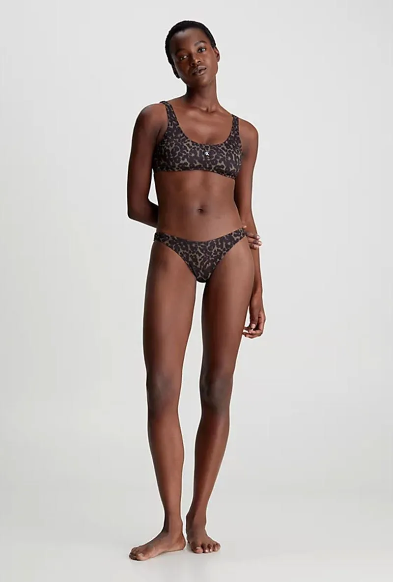 CALVIN KLEIN LEOPARD AOP BIKINI BOTTOM