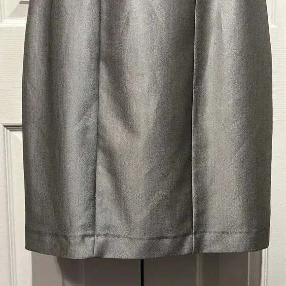 Calvin Klein Silver/Grey Sleeveless Empire Waist Dress Size 6
