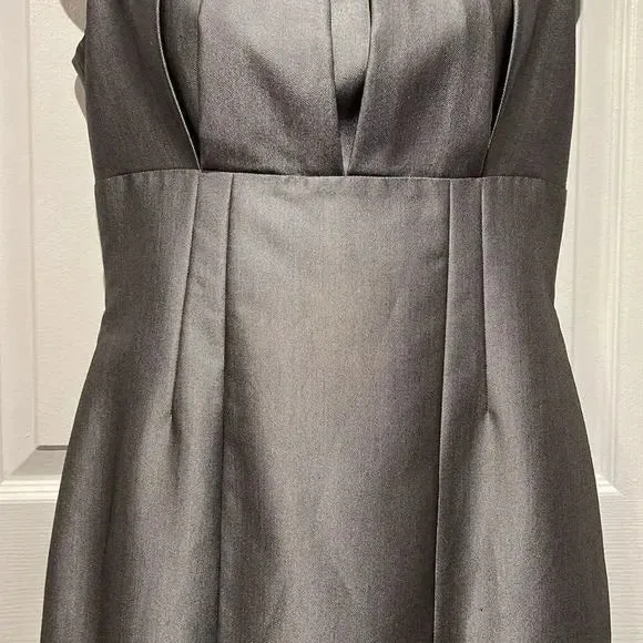 Calvin Klein Silver/Grey Sleeveless Empire Waist Dress Size 6