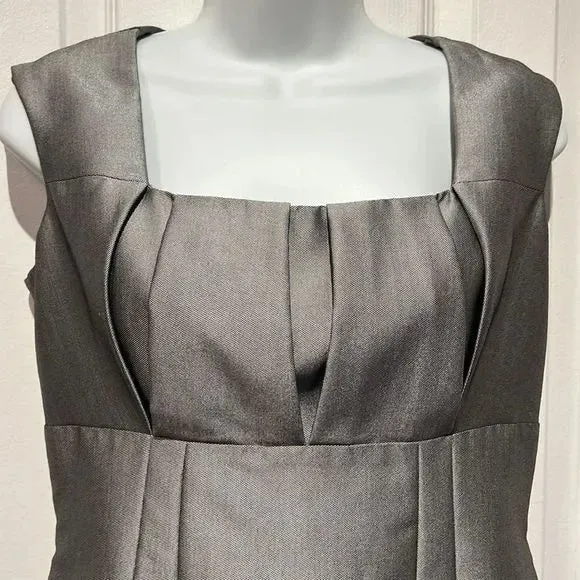 Calvin Klein Silver/Grey Sleeveless Empire Waist Dress Size 6