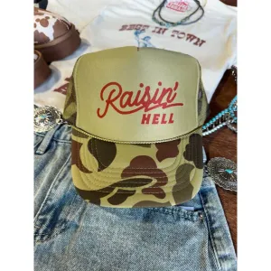Camo Raisen' Hell Trucker